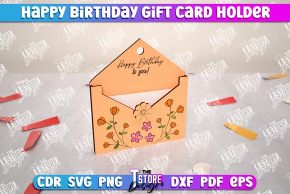 Birthday Envelope Gift Card Holder Laser