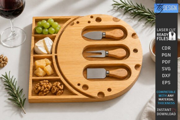 Cheese Board Laser Cut Serving Tray: A Design Asset That Elevates Home Decor Projects