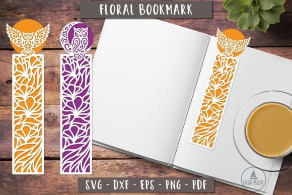 Floral Owl Bookmark SVG: A Versatile Craft Graphic for Digital Sellers