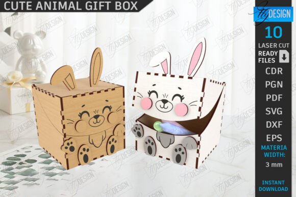 Kids Gift Box Laser Cut Storage Box: A Design Asset for Creative Branding