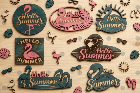 Laser-Cut Flamingo Designs for a Vibrant Summer Brand