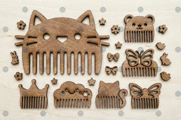 Laser Cut Hair Comb SVG Bundle: Elevate Your Website and Editorial Design