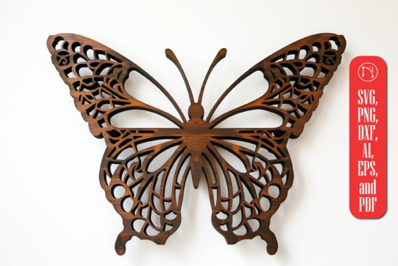 Laser Cut Layer Butterfly Wall Decor: A Versatile Graphic Design Asset for Modern Websites