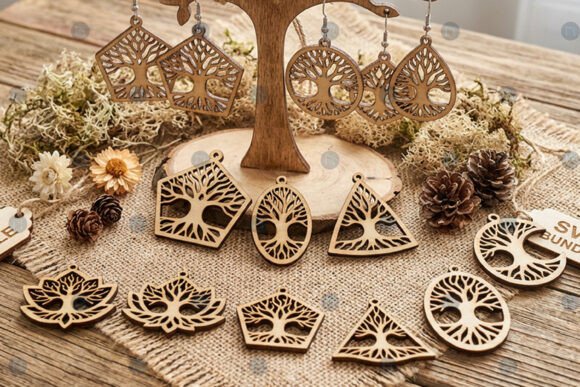 Laser Cut Tree of Life Earrings for Crafters and Handmade Businesses