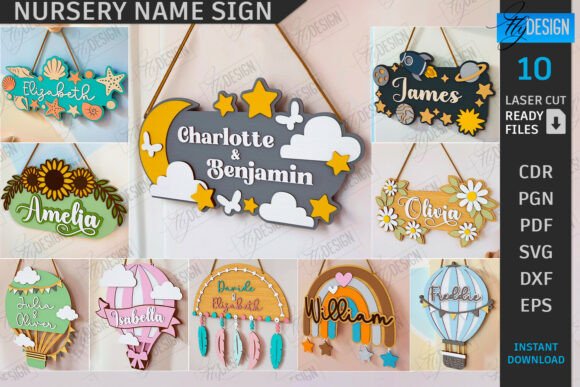 Laser Cutting Wall Decor for Creative Branding with Nursery Name Signs