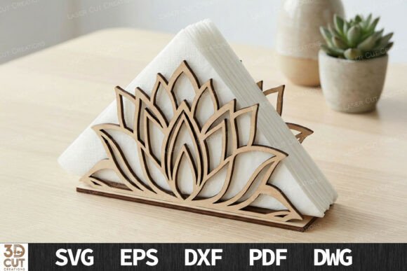 Lotus Napkin Holder SVG: A Laser-Cut Home Decor Asset Worth Considering