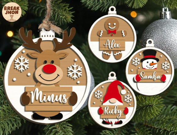 Personalized Christmas Ornament SVG: A Laser-Cut Winter Amp Design Asset for Content Creators