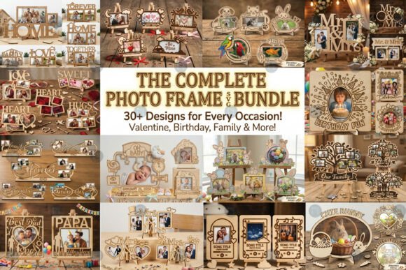 The Complete Photo Frame SVG Bundle: Laser Cutting Elegance for Art Amp Projects