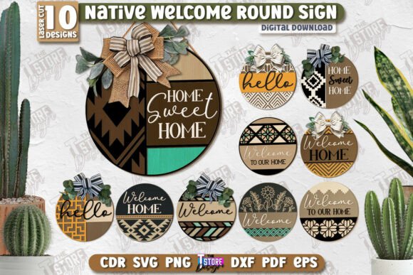 Welcome Wall Signs Laser Cut Bundle CNC